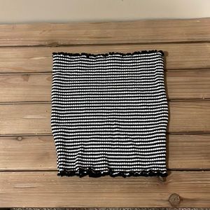 Black and white tube top